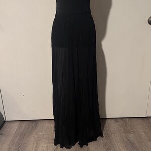 Vintage 1990’s DKNY Black Sheer Maxi Skirt